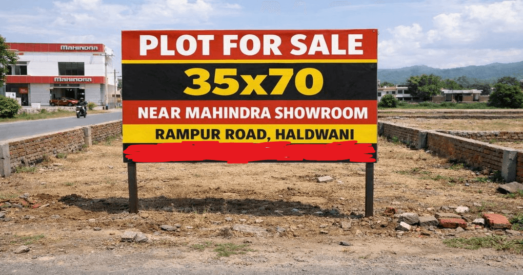 Buy Now 2450 SqFt Land Near Mahindra Showroom Rampur Road, Haldwani